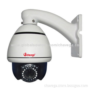 4-inch 1,000TVL 40m IR PTZ High-speed Dome Security Camera with 12V DC/2A, 10x Optical Zoom
